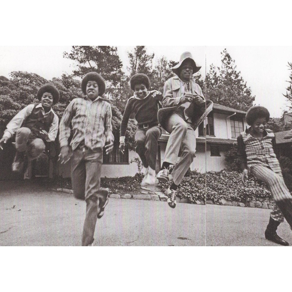 Michael Jackson c. early 1970s with Jackson 5 Two Page Photo Magazine Print